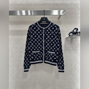 Louis Vuitton Round neck jacquard knitted cardigan